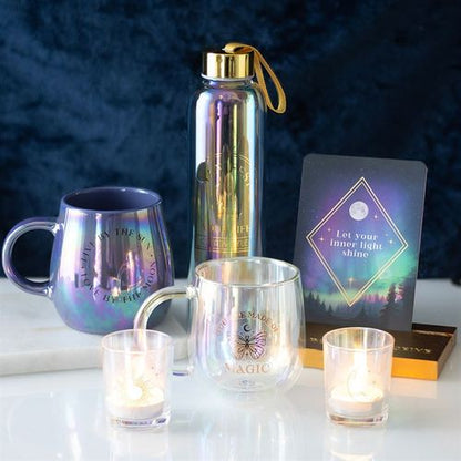 Iridescent Sun and Moon Votive Candle Holders