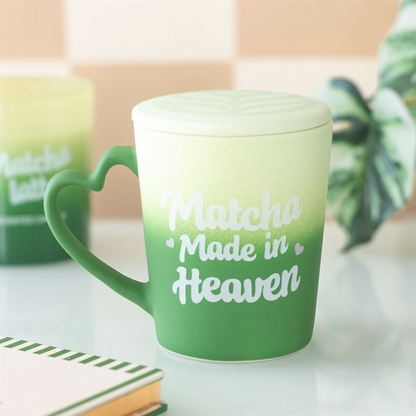 Matcha Made in Heaven Mug with Coaster Lid