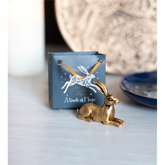 Set of 24 Gold Hare Ornaments in a Bag