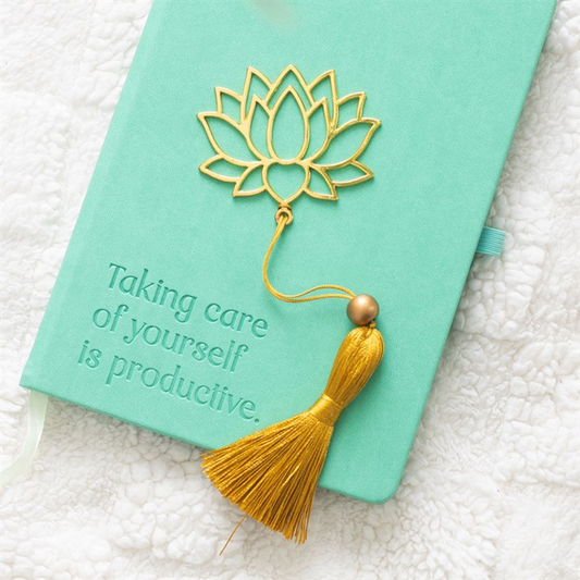 Lotus Flower Metal Bookmark
