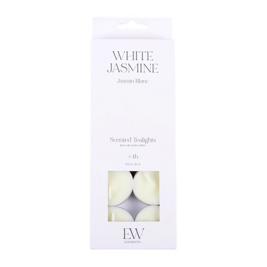 Pack of 10 White Jasmine Scented Tealights