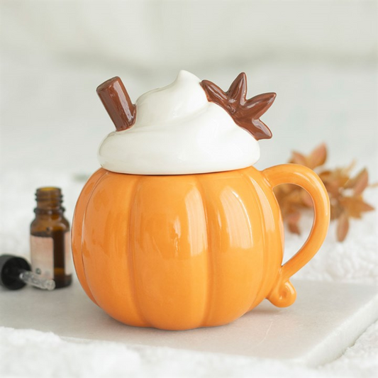 Pumpkin Cream Lidded Oil Burner and Wax Warmer