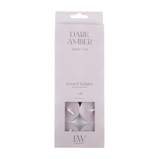 Pack of 10 Dark Amber Scented Tealights
