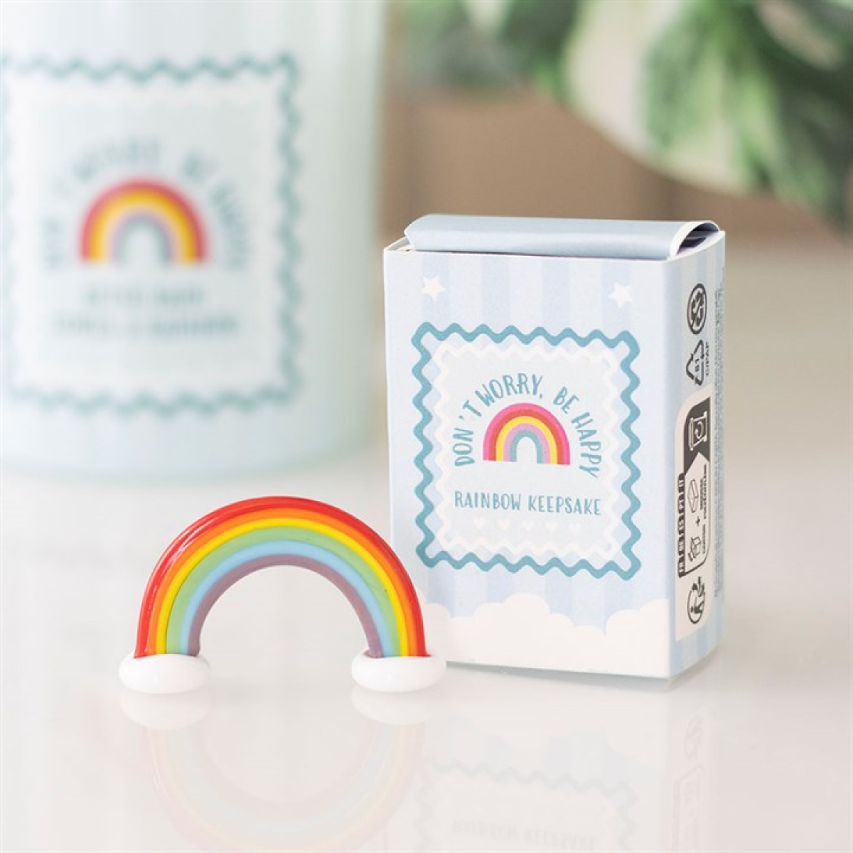 Set of 24 Pocket Positivity Rainbow Glass Keepsake Gifts in Display