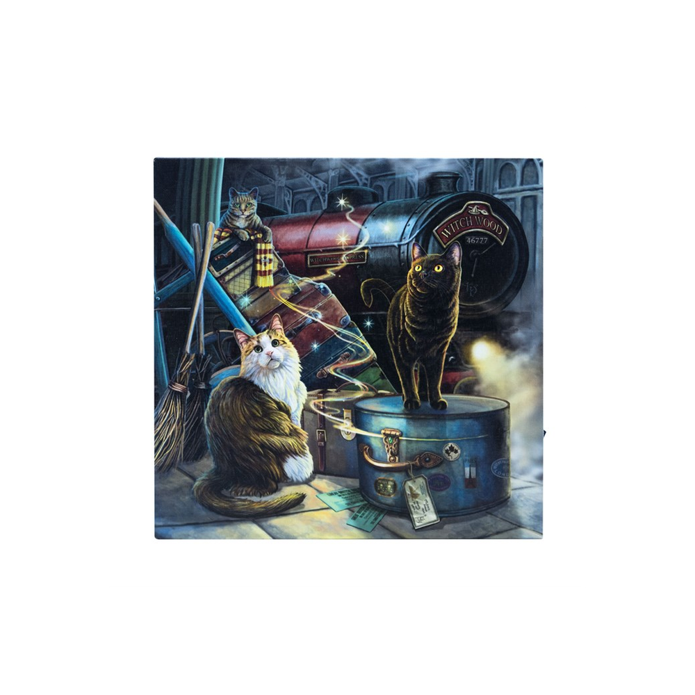 Witchwood Express Light Up Canvas Plaque by Lisa Parker