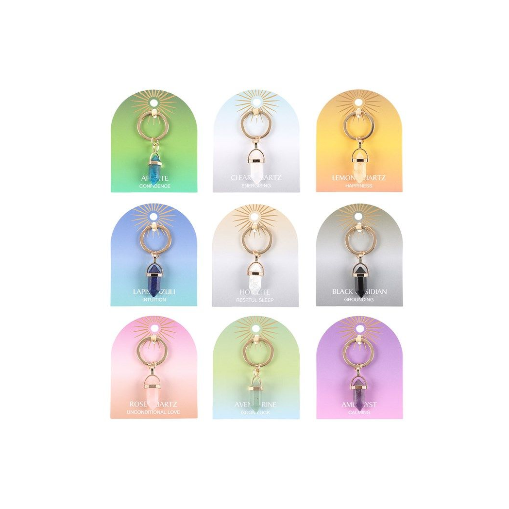 Set of 9 Crystal Keyrings