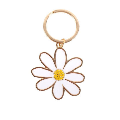 Daisy Enamel Keyring