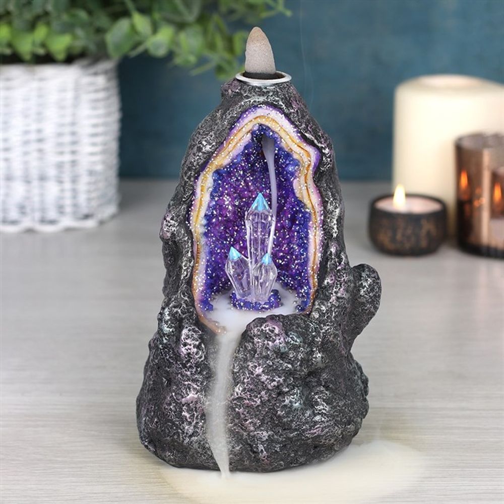 Glowing Crystal Cave Backflow Incense Burner