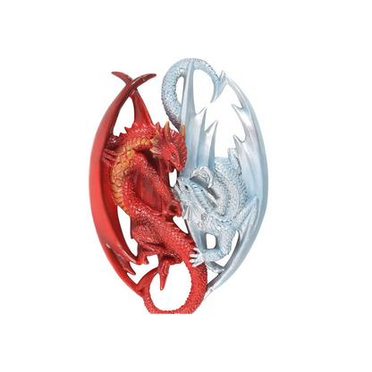 Fire and Ice Dragon Hanging Ornament by Anne Stokes