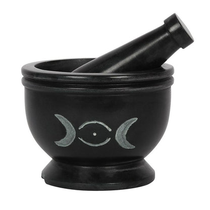 Soap Stone Triple Moon Pestle and Mortar