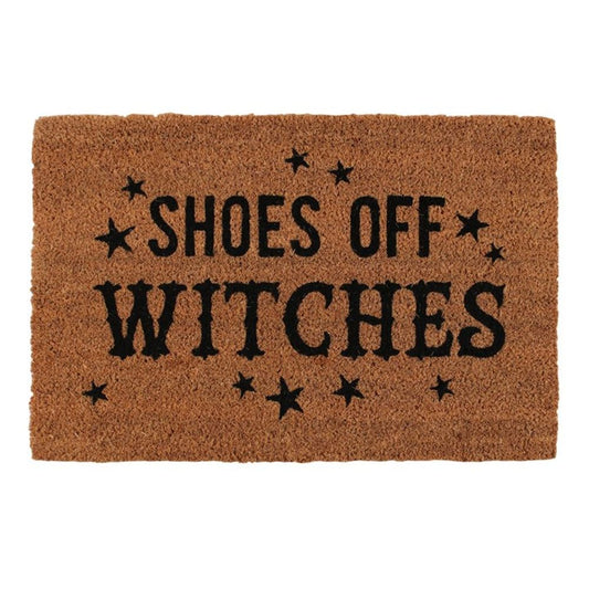 Shoes Off Witches Natural Doormat