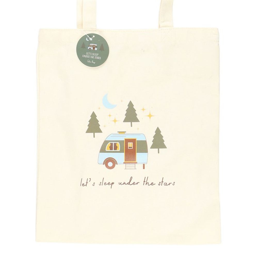 Let's Sleep Under the Stars Caravan Polycotton Tote Bag