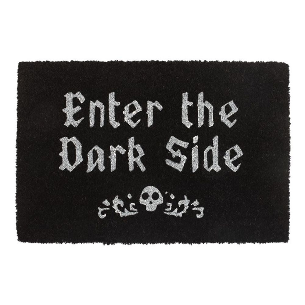 Black Enter The Dark Side Coir Doormat