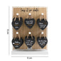 Set of 24 Slate Heart Hanging Decorations on Display