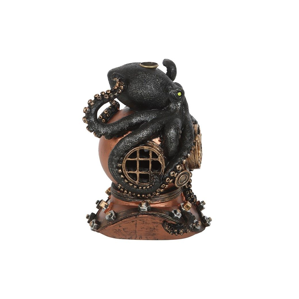 Kraken on Diver's Helmet Backflow Incense Burner