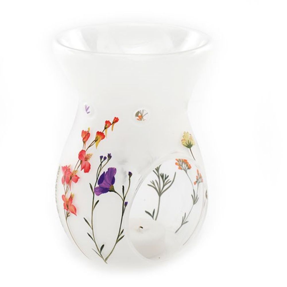 15.5cm Glass Wildflower Oil and Wax Burner