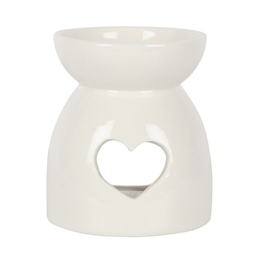 White Heart Cut Out Oil Burner