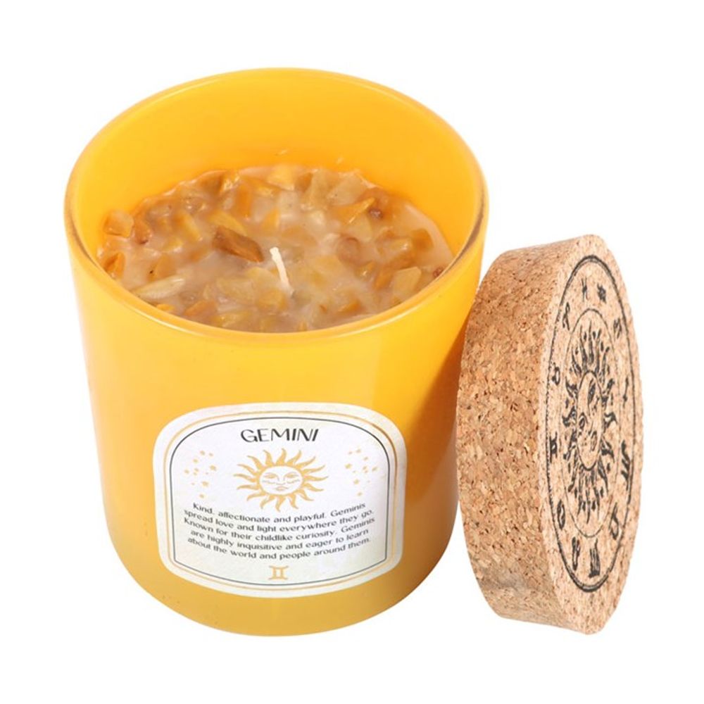 Gemini Lavender & Cedarwood Gemstone Zodiac Candle