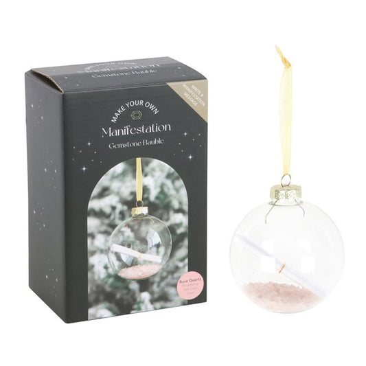 Rose Quartz Manifestation Christmas Bauble Kit