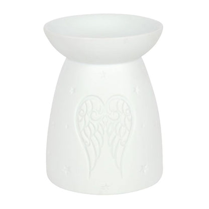 White Ceramic Angel Wings Oil Burner