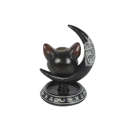 Black Cat Moon Backflow Incense Burner