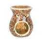 Small Brown Crackle Oil Burner and Wax Warmer
