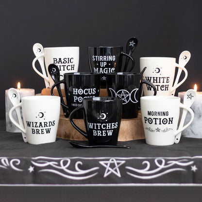 White Witch Mug and Spoon Set