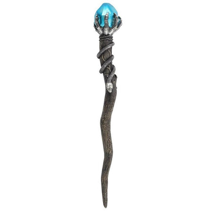 Silver Claw Wand with Blue Gem