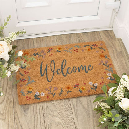 Natural Botanical Welcome Doormat