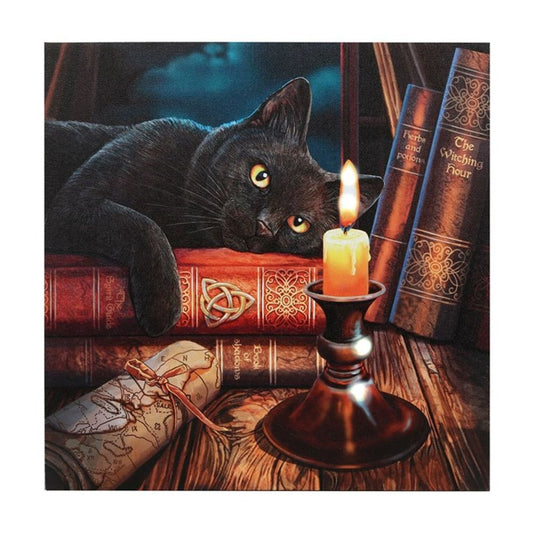 The Witching Hour Light Up Canvas Plaque by Lisa Parker